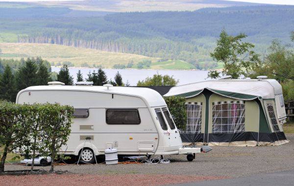 Caravan over looking Kielder Water