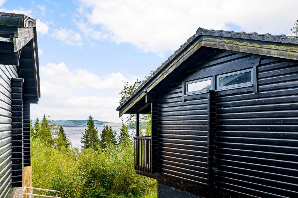 Hareshaw Spa View at Kielder Waterside. View over the reservoir