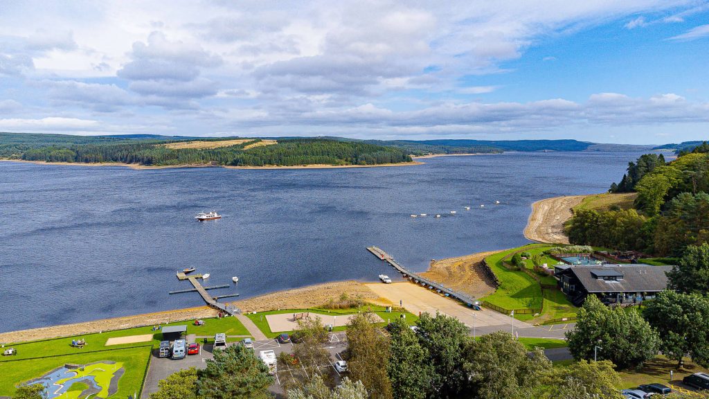 Kielder Waterside from above