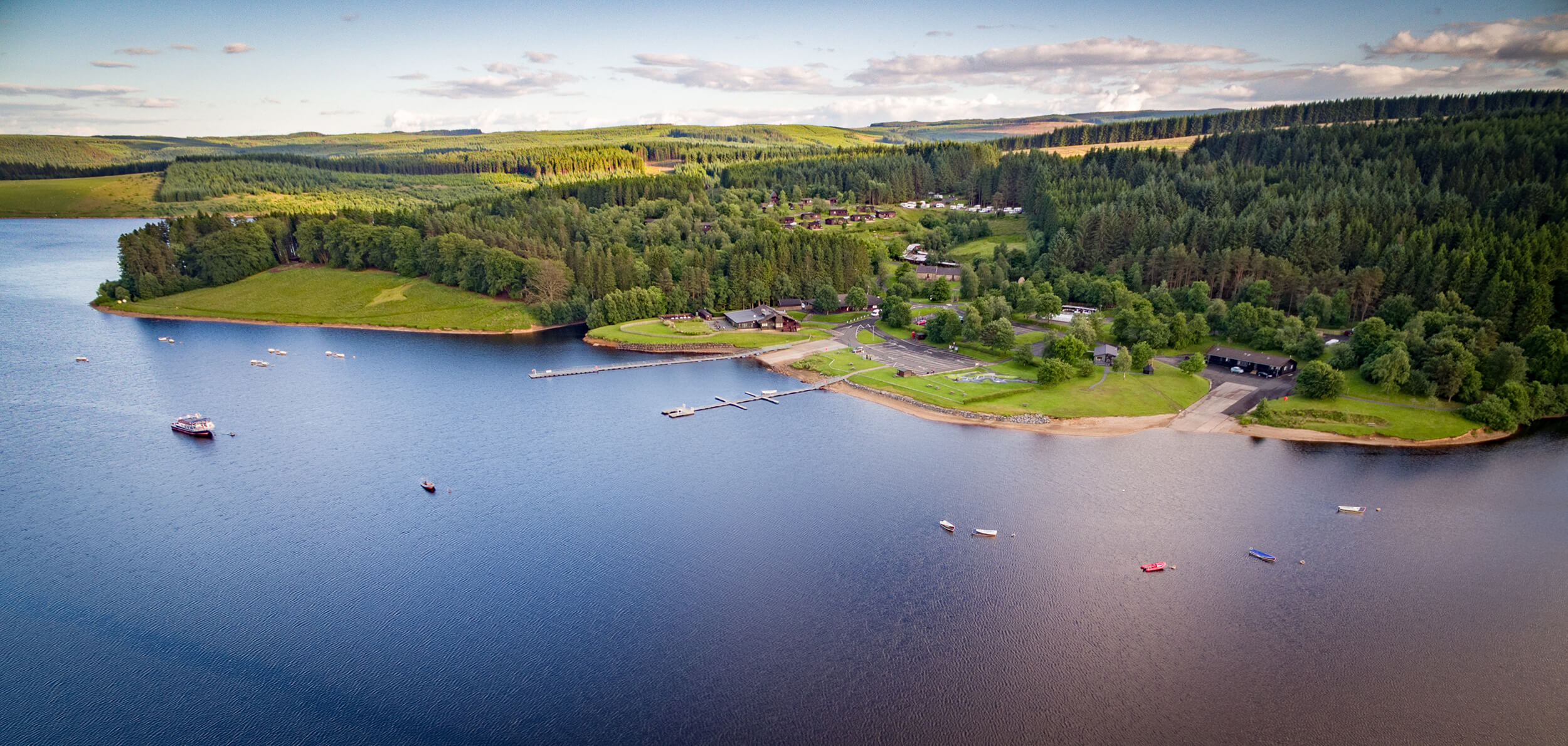 Kielder Waterside from above